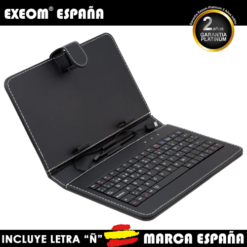 Funda con Teclado en Español Tablet Pc 9" Exeom® CoverPAD X90 Negra